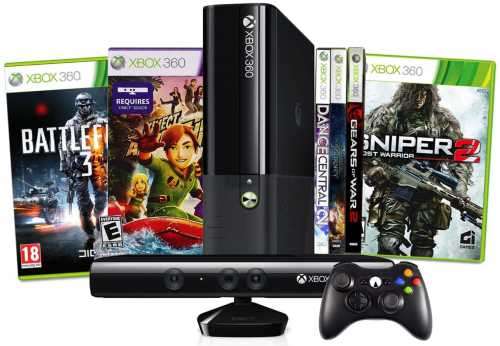 Microsoft Xbox 360 500GB Console with Kinect Sensor plus 6 Games Bundle | Mint Condition