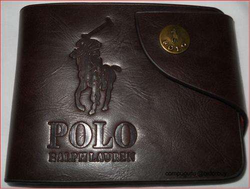High Quality Polo Men's Leather Wallet,holds 4 Credit Cards, Zipped Coin & notes Compatiment!