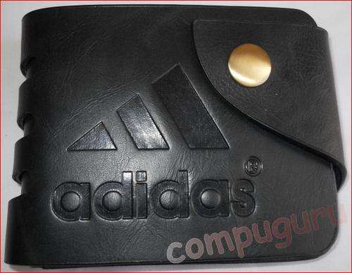 ***ADIDAS**Men's High Quality Black 100%Leather Wallet