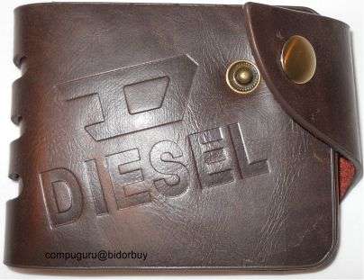 Diesel Men Wallet, 100% Leather, Zipped Coin Compartment & holds 5 Cards