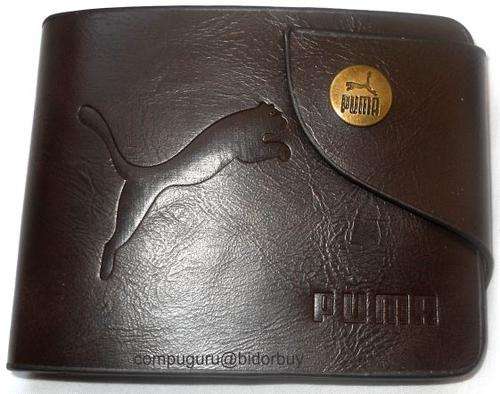 PUMA Men Leather Wallet,holds 4 Credit Cards, Zipped Coin & Notes Compatiment!