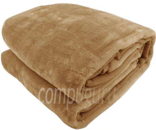 Quality Mink Winter Blanket - 3 Ply 6kgs -Queen Size- Brown & Blue