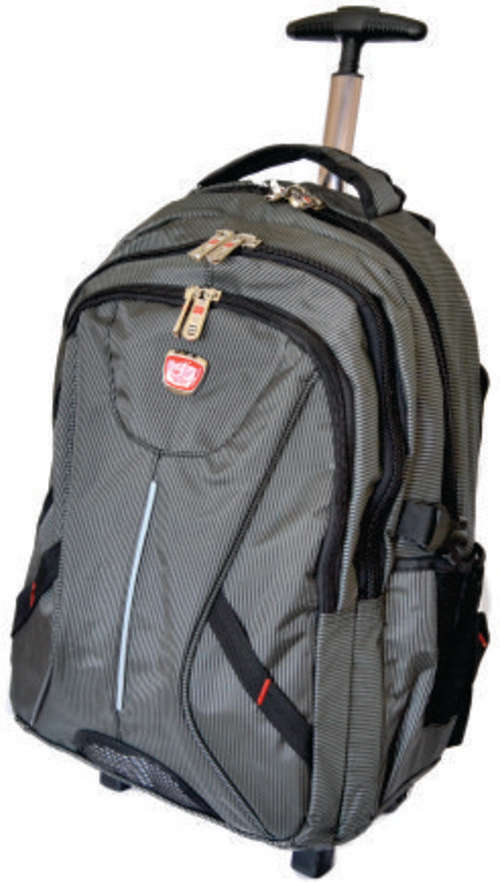 High Quality Laptop Trolley Backpack with T-Shaped Telescopic Handle- Carry up to 15" Laptop