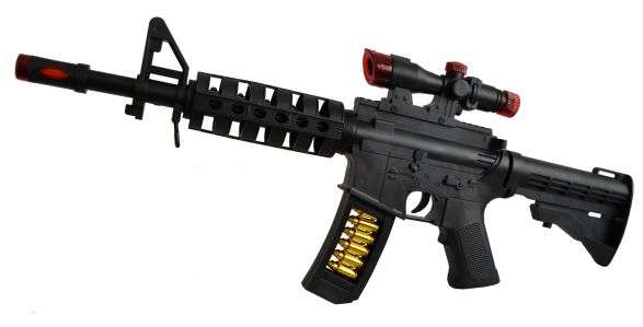 Kids Toy Super Combat Gun Vibration Colorful Flashing Lights Sound