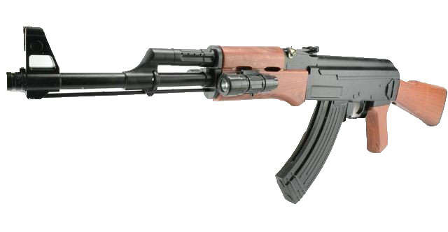 New Spring AK47 Assault Rifle Airsoft gun with Laser and Light -shoots at 280+ FPS with 6mm BB ammo