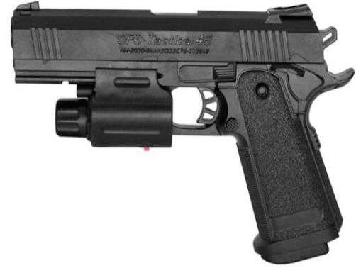New Ops Tactical 45 Spring Airsoft Pistol Gun W/ Laser 6mm BB Pellet