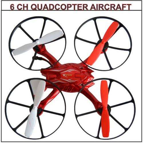 Latest 2.4Ghz 6CH - 6 Axis Mini Gyro RC Drone Helicopter Quadcopter with Rechargeable Battery.