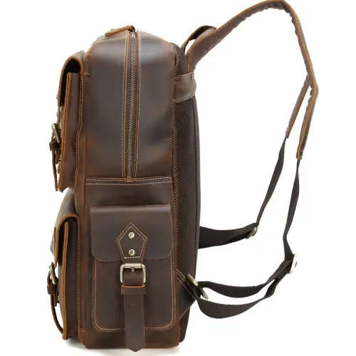 15.6 Inch Backpack Computer Bag - Full Grain Leather Travel  Daypack  Satchel, Laptop Bag