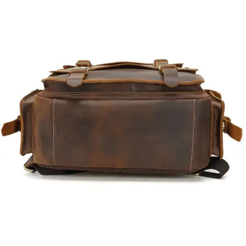 15.6 Inch Backpack Computer Bag - Full Grain Leather Travel  Daypack  Satchel, Laptop Bag