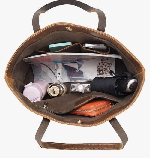 Full Grain Leather Classic Tote Handbag