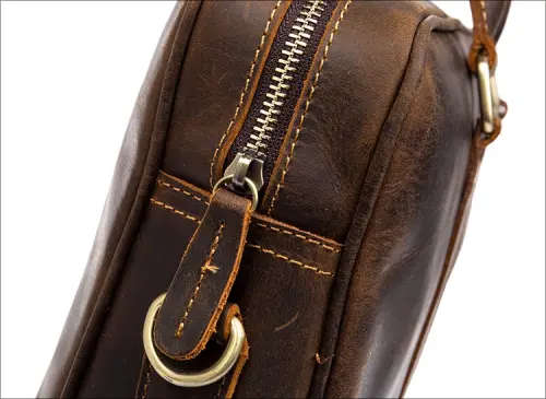 15 Inch Full Grain Leather Briefcase, Messenger Bag, Fits Mac book, Laptop