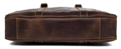 15 Inch Full Grain Leather Briefcase, Messenger Bag, Fits Mac book, Laptop