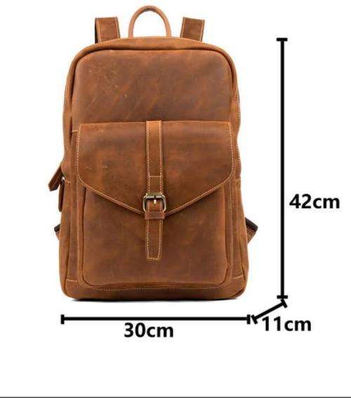 Full Grain Leather Backpack, Handbag, Laptop Bag -  Toffee Colour