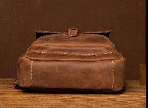 Full Grain Leather Backpack, Handbag, Laptop Bag -  Toffee Colour
