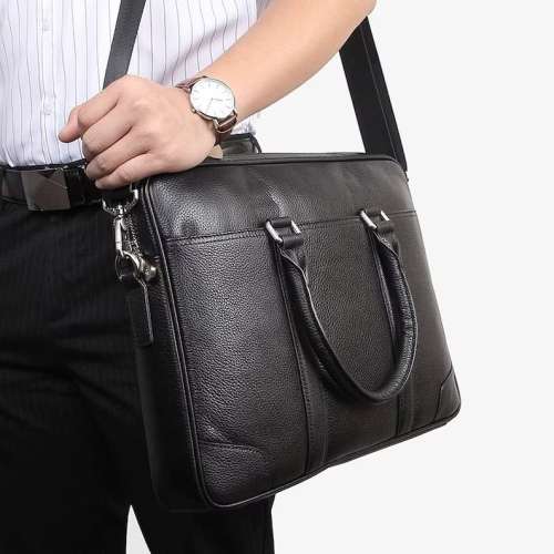15 Inch Full Grain Leather Briefcase, Messenger Bag, Fits MacBook, Laptop - Available Colour .