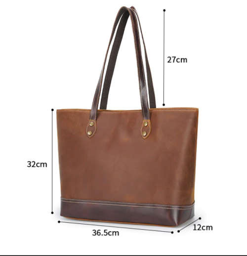 Full Grain Leather Classic Tote Handbag