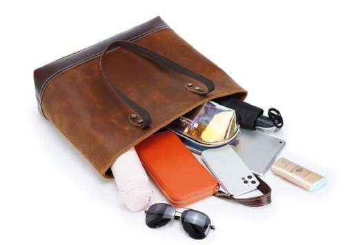 Full Grain Leather Classic Tote Handbag