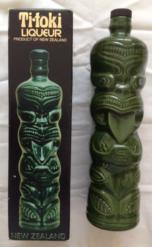 Beautiful Greenstone-inspired Glazed Ceramic  Ti-tokl Liqueur Crock With Paua Eyes