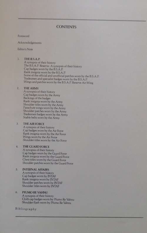 Badges and Insignia of the Rhodesian Security Forces 1890-1980 | A.J Arniel