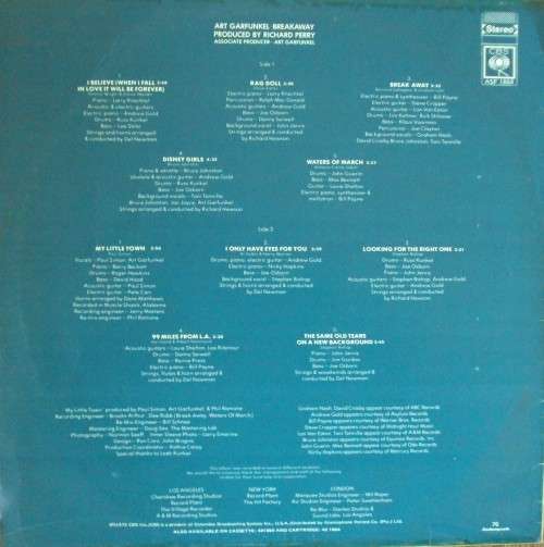 Art Garfunkel - Breakaway (Vinyl LP SA)