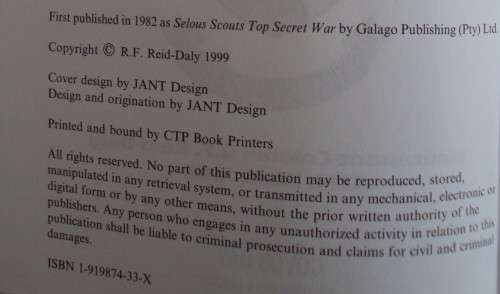 Pamwe Chete: The Legend of the Selous Scouts: Lieutenant-Colonel R. F. Reid Daly