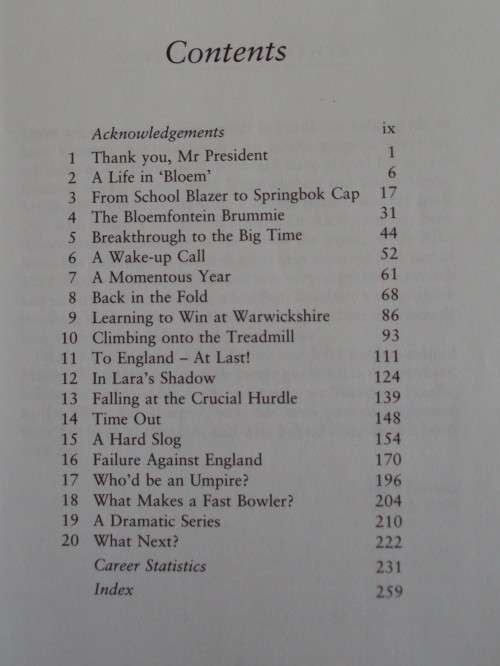 Allan Donald - White Lightning - The Autobioraphy