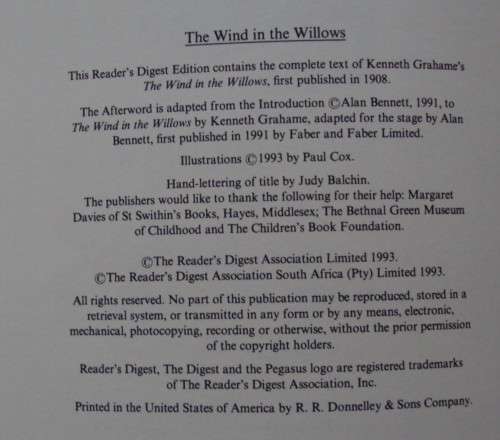 The Wind In The Willows Kenneth Grahame | Readers Digest