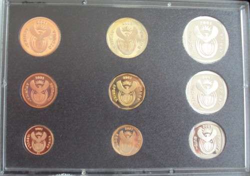 2001 South Africa Proof Coin Set - SA Mint