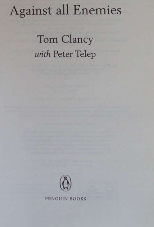 Against All Enemies - Tom Clancy with Peter Telep