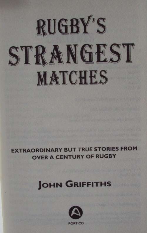 Rugby's Strangest Matches