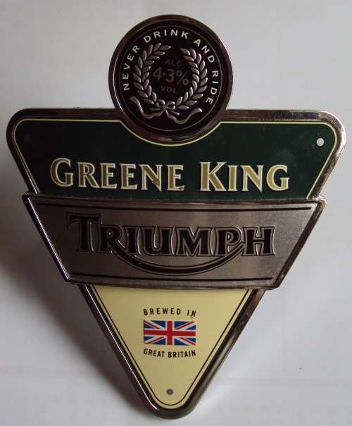 Greene King Triumph Bitter Draught Beer Tap Sign