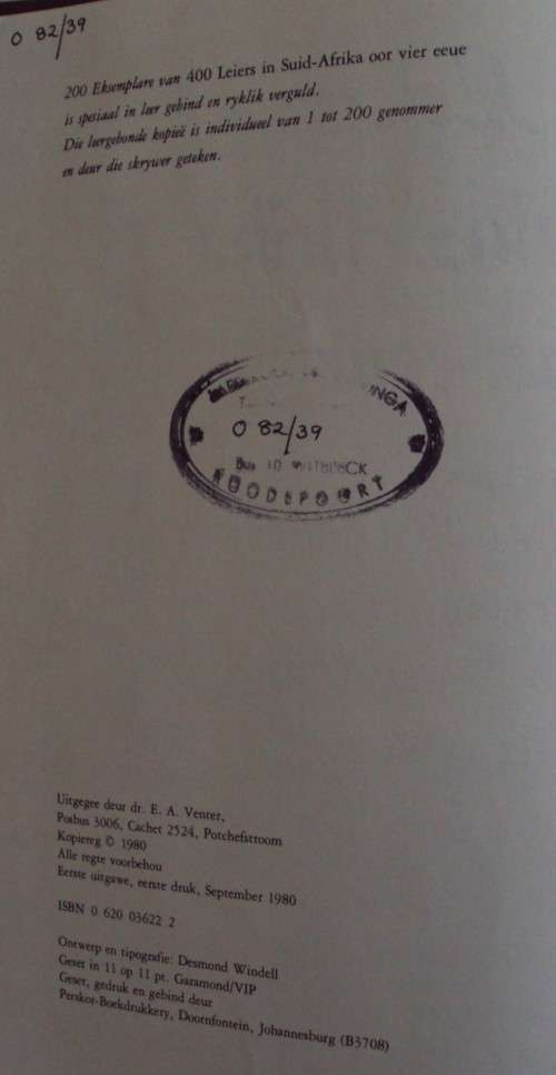 400 Leiers in Suid-Afrika oor vier eeue