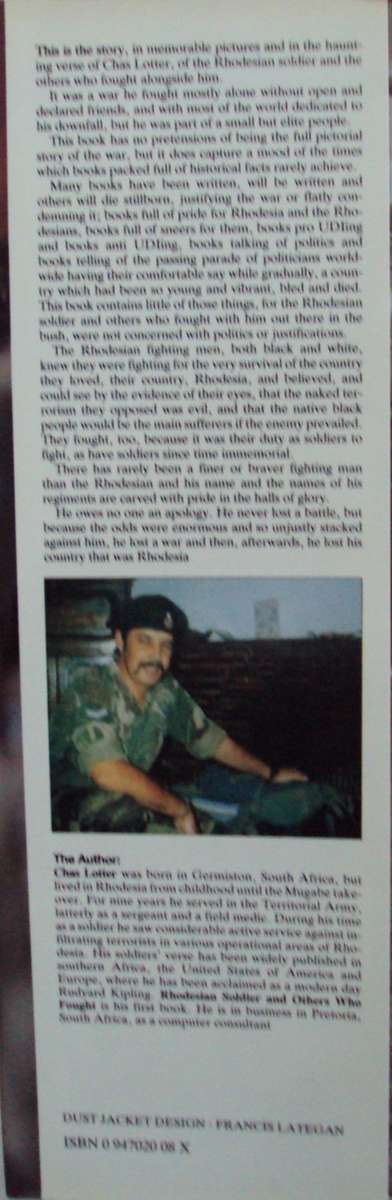 Rhodesian Solier and Others Who Fought - Chas Lotter