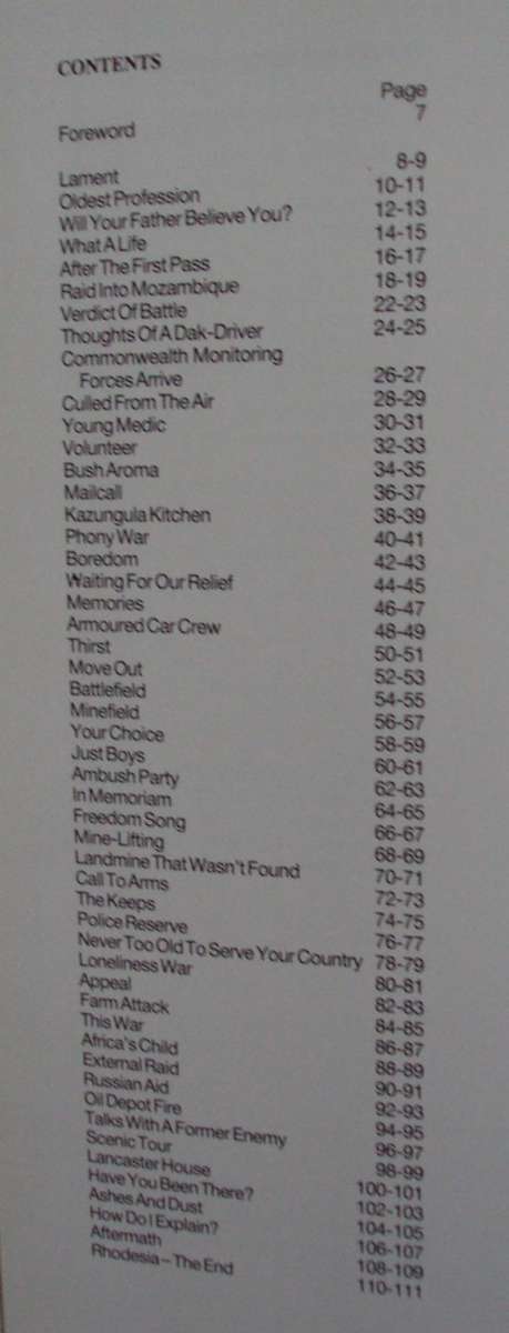 Rhodesian Solier and Others Who Fought - Chas Lotter