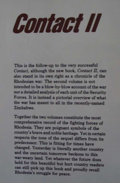 Contact II The Struggle for Peace: A Pictorial Account of the Rhodesian War - Paul Moorcraft