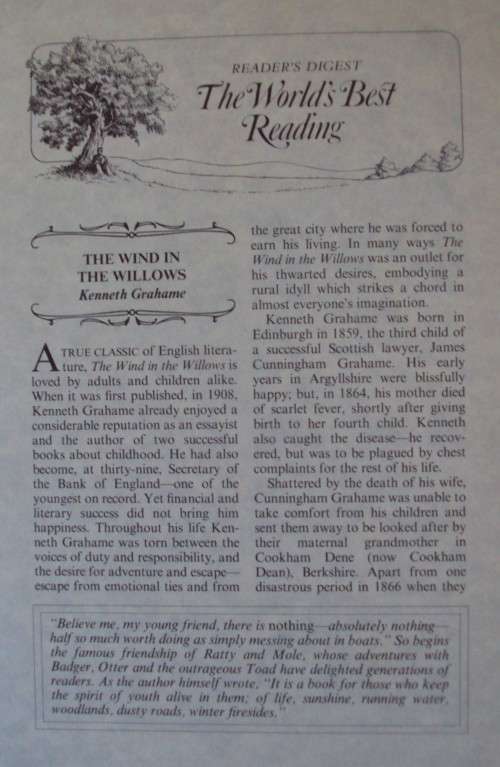 The Wind In The Willows Kenneth Grahame | Readers Digest