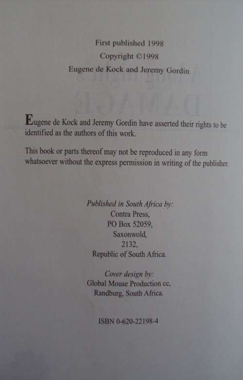 A Long Night's Damage - Working for the Apartheid State Eugene de Kok