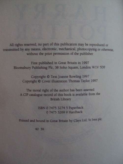 Harry Potter and the Philosophers Stone