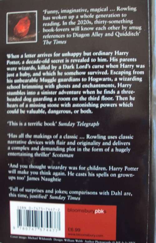 Harry Potter and The Philosopher`s Stone  - J K Rowling
