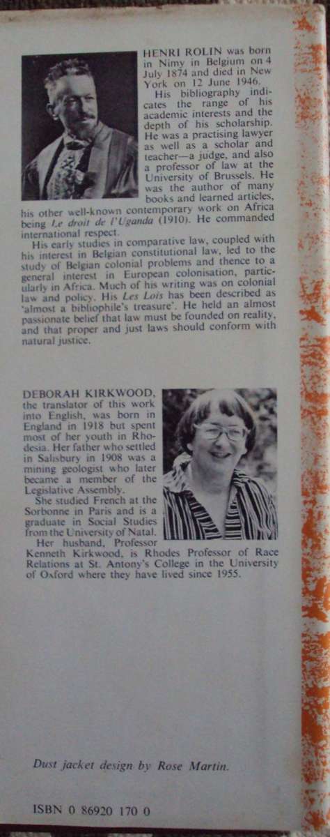 Rolin`s Rhodesia - Henri Rolin