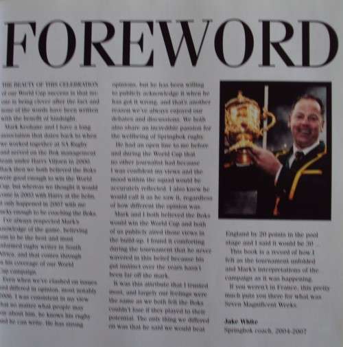 Champions of the World - Seven Magnificent Weeks - Springboks 2003 RWC Triumph - Mark Keohane