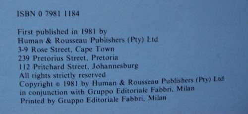 The Story Of South Africa Wilhelm Grutter in collaboration with Prof D J van Zyl