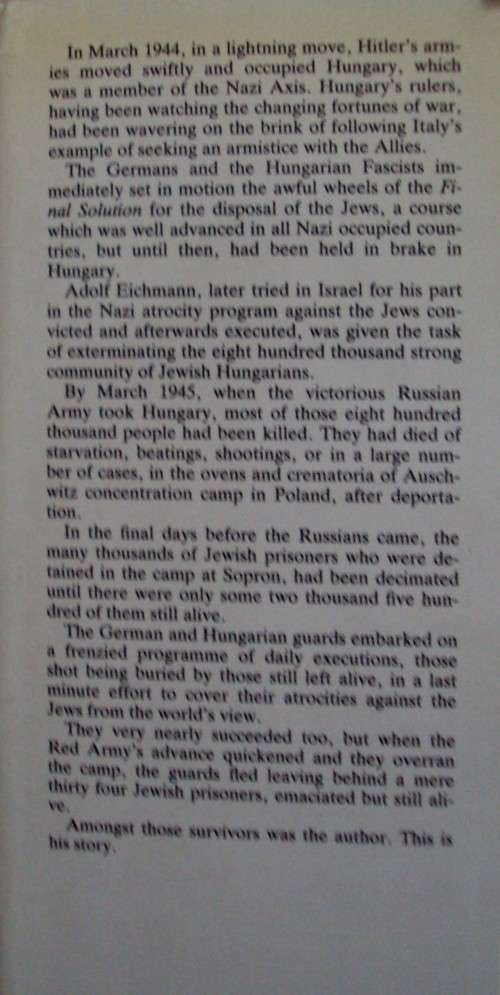 And So He Survived Gabriel Weiss Afterword by Peter Stiff