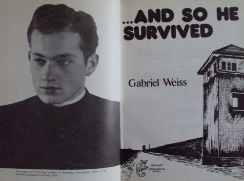 And So He Survived Gabriel Weiss Afterword by Peter Stiff