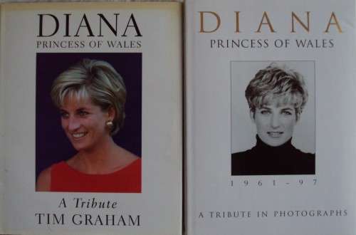 2 Princess Diana Books - A Tribute in Photographs and A Tribute