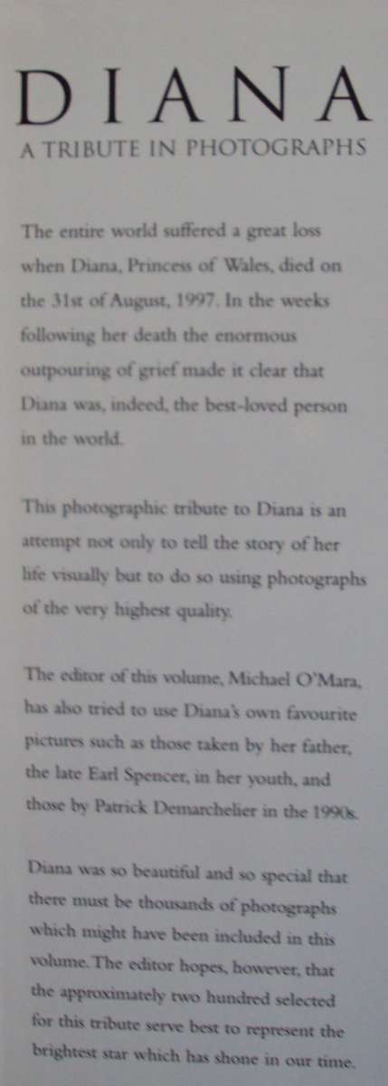 2 Princess Diana Books - A Tribute in Photographs and A Tribute
