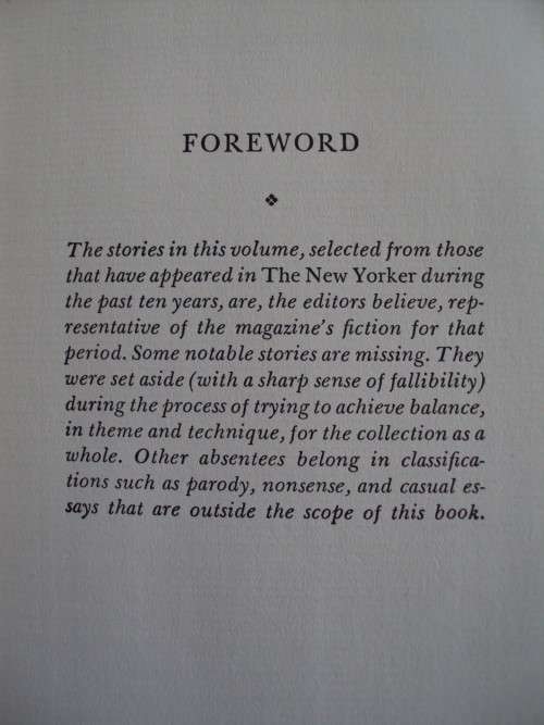 55 Short Stories from The New Yorker A 25th Anniversary Volume 1940 - 1950