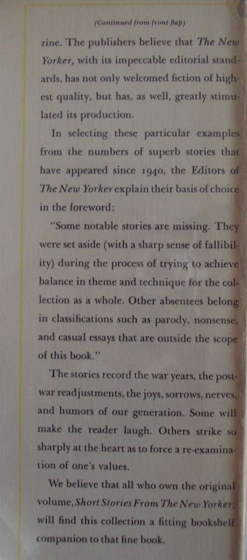 55 Short Stories from The New Yorker A 25th Anniversary Volume 1940 - 1950