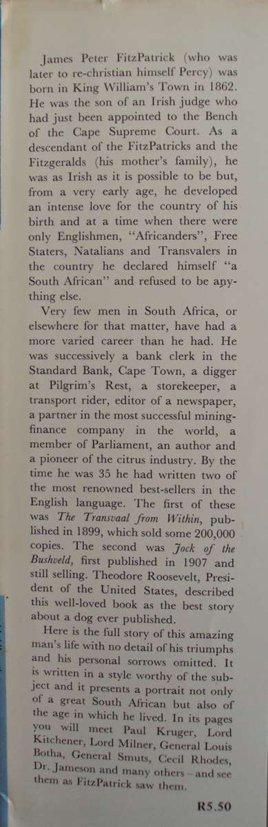 The First South African - The Life Times of Sir Percy FitzPatrick