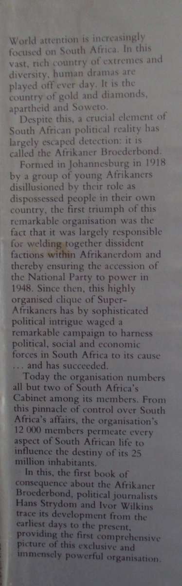 The Super Afrikaners - Inside The Afrikaner Broederebond Ivor Wilkins and Hans